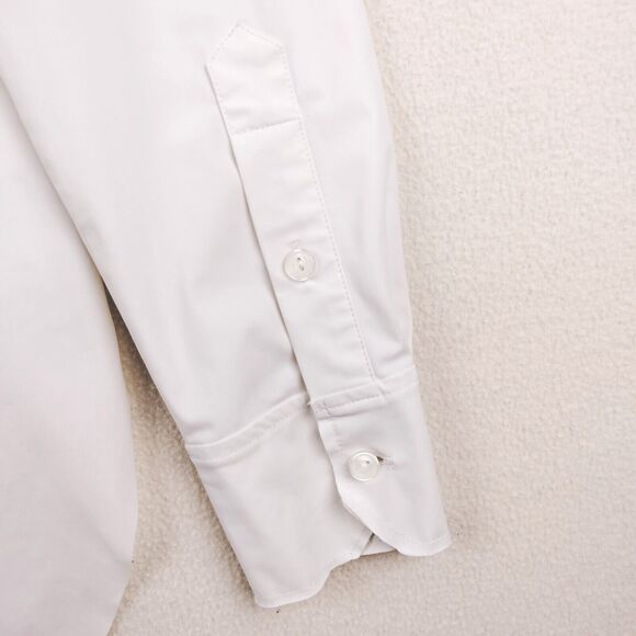 Lysse Shirt Women Medium White Schiffer Button Up Stretch Business Tunic Top EUC - Picture 14 of 15